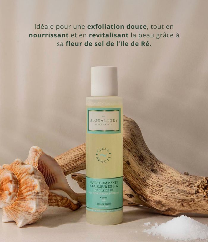 Exfoliating Oil with fleur de sel from Ile de Ré - 150 mL