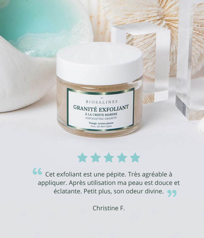 Granité exfoliant à la criste marine