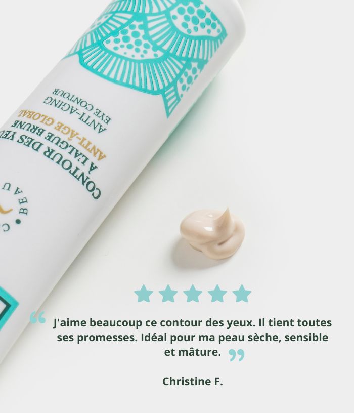 Contour des yeux anti-âge à l'algue brune