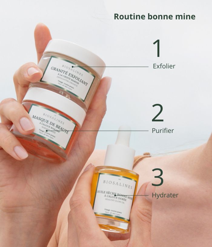 Huile sèche bonne mine à l’algue dorée