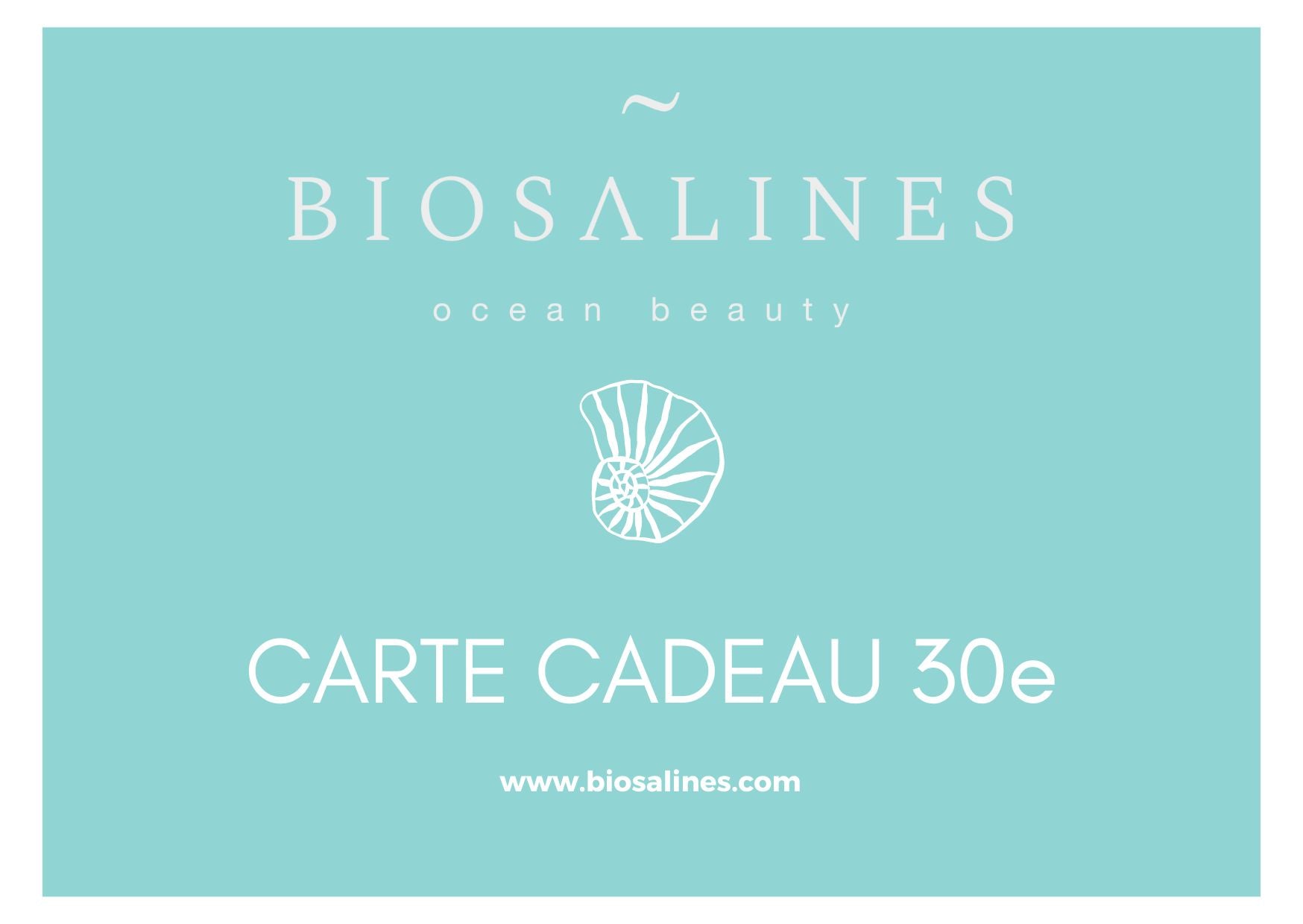 Carte Cadeau Biosalines