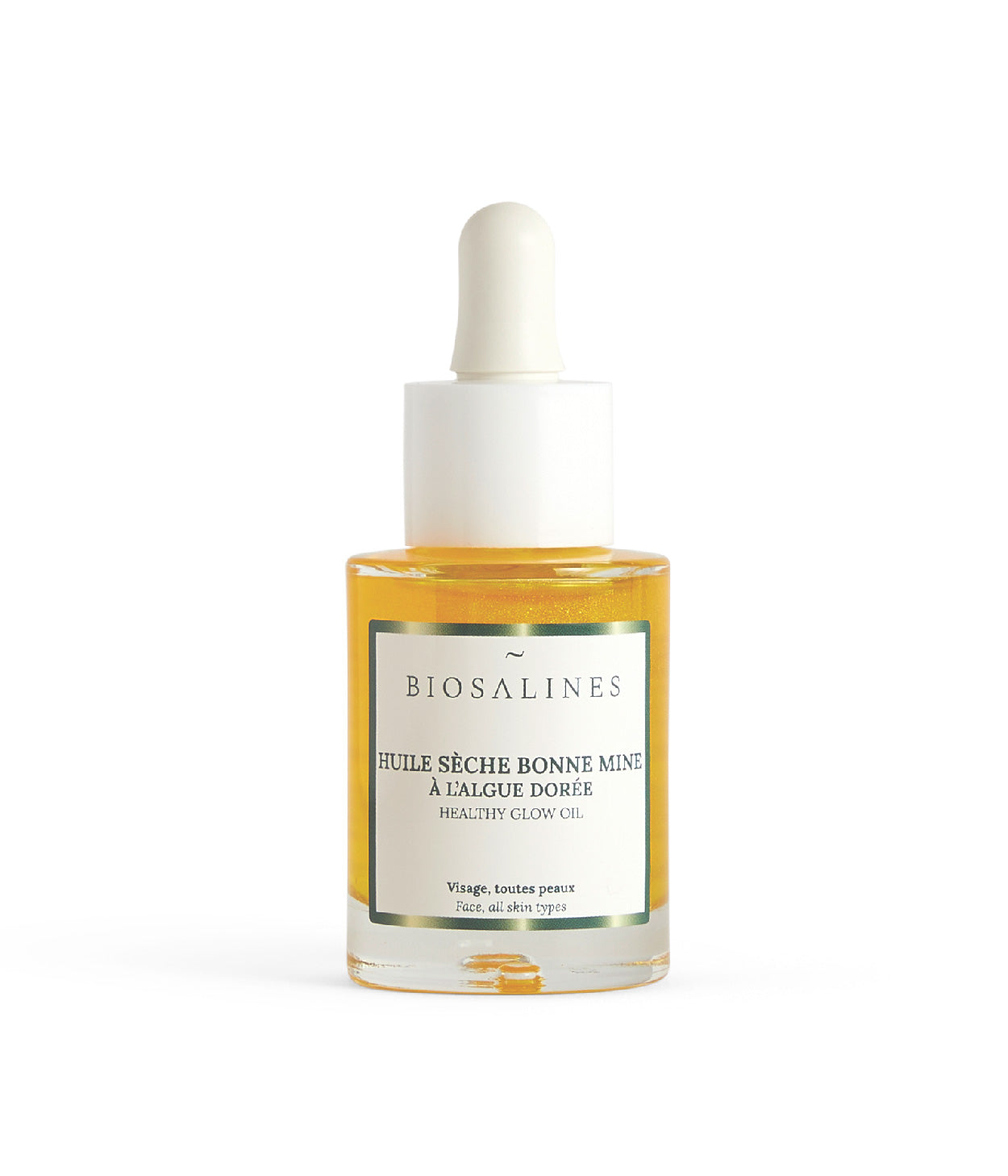 Healthy glow dry oil with golden algae